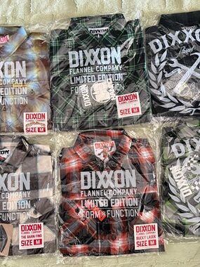 DIXXON Flannel Plaid Flannel Button-Down Shirt - Limited Edition lot of 24